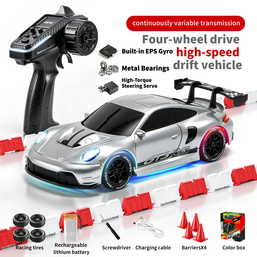 4DRC Mini RC Racing Car - 4WD Pocket Drift 1:43 High-Speed Toy
