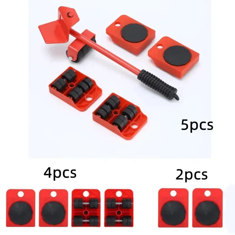 Heavy Duty Furniture Mover Set - 5pcs Roller Sliders for Easy Moving