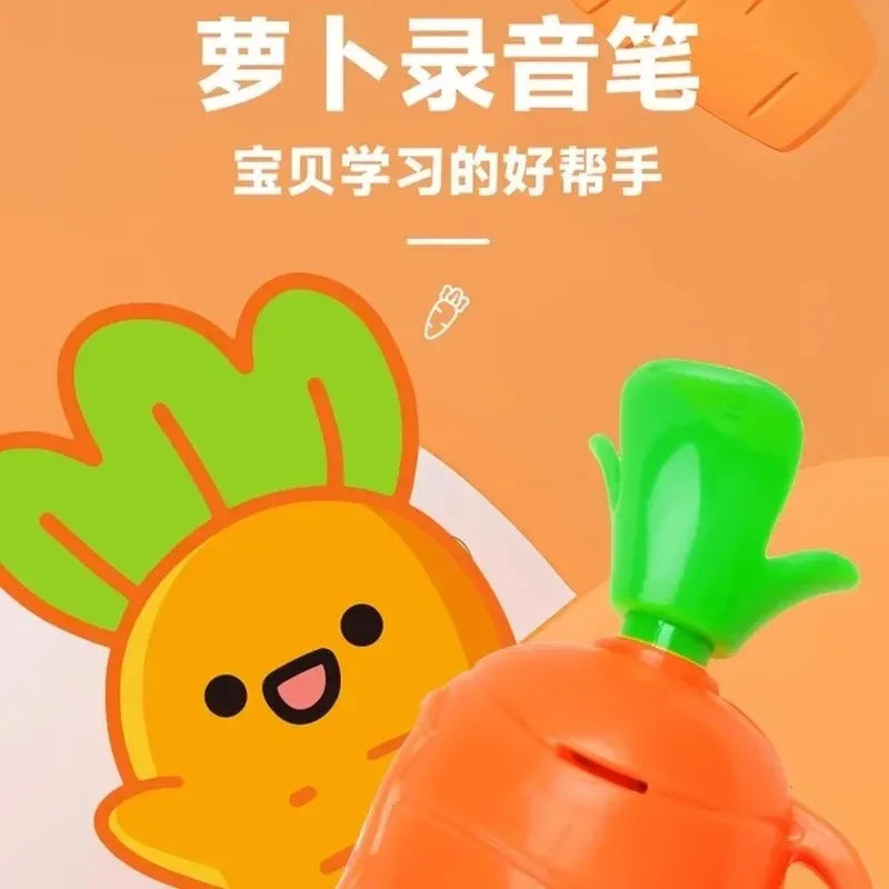 Creative Carrot Voice Recorder Ballpoint Pen for Kids - Fun 2-in-1 Gift