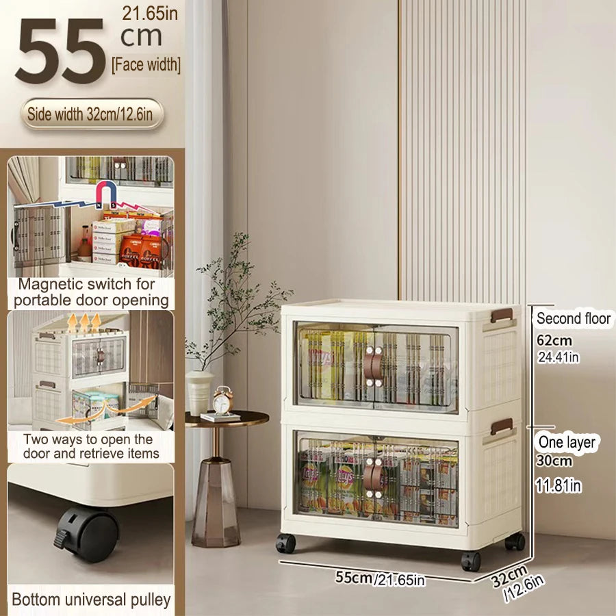 Eco-Friendly Large Capacity Folding Storage Cabinet - Space Saver