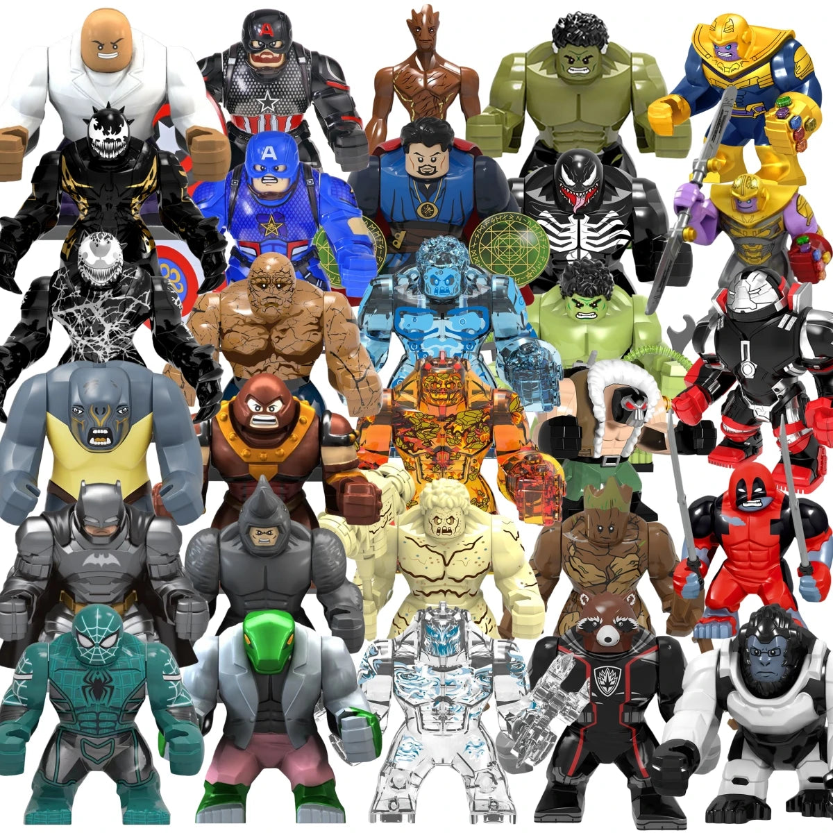 Blind Box Mini Building Blocks Superhero Figures Gift Set