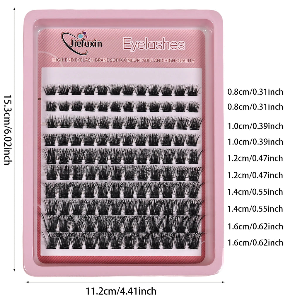 120 Pcs Cluster Lashes - D Curl Wispy Individual Eyelash Extensions