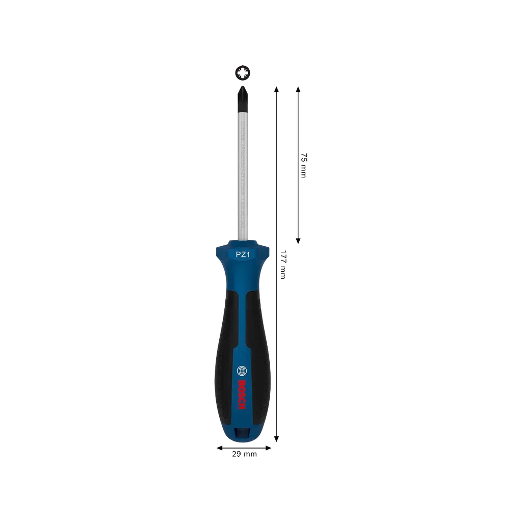 Bosch Pozidriv Screwdriver - High Torque & Comfort Grip Tool