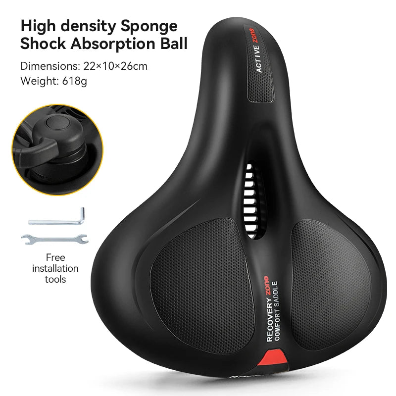 ROCKBROS Comfortable MTB Bicycle Saddle - Shock Absorption Cushion
