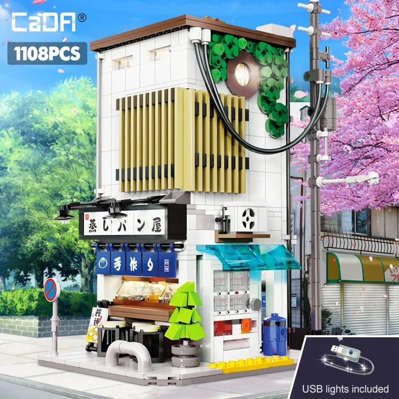 Cada City LED Japanese Bun House Building Blocks - Creative Kids Gift