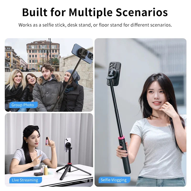 Ulanzi MT-84 Magnetic Selfie Stick Tripod with Bluetooth Remote