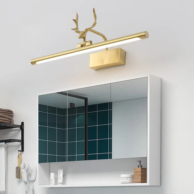 Modern Brushed Gold LED Bathroom Vanity Light Fixture
