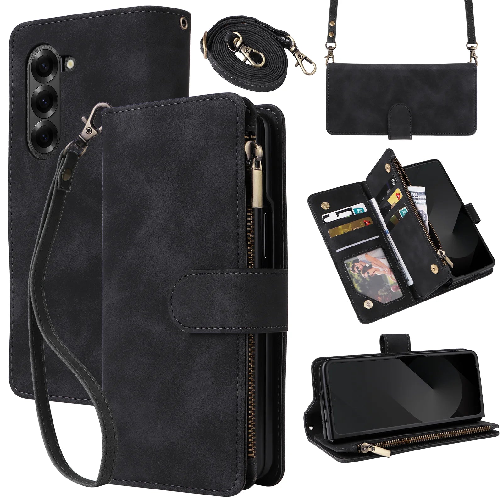 Stylish Premium Leather Wallet Case for Samsung Galaxy Z Fold