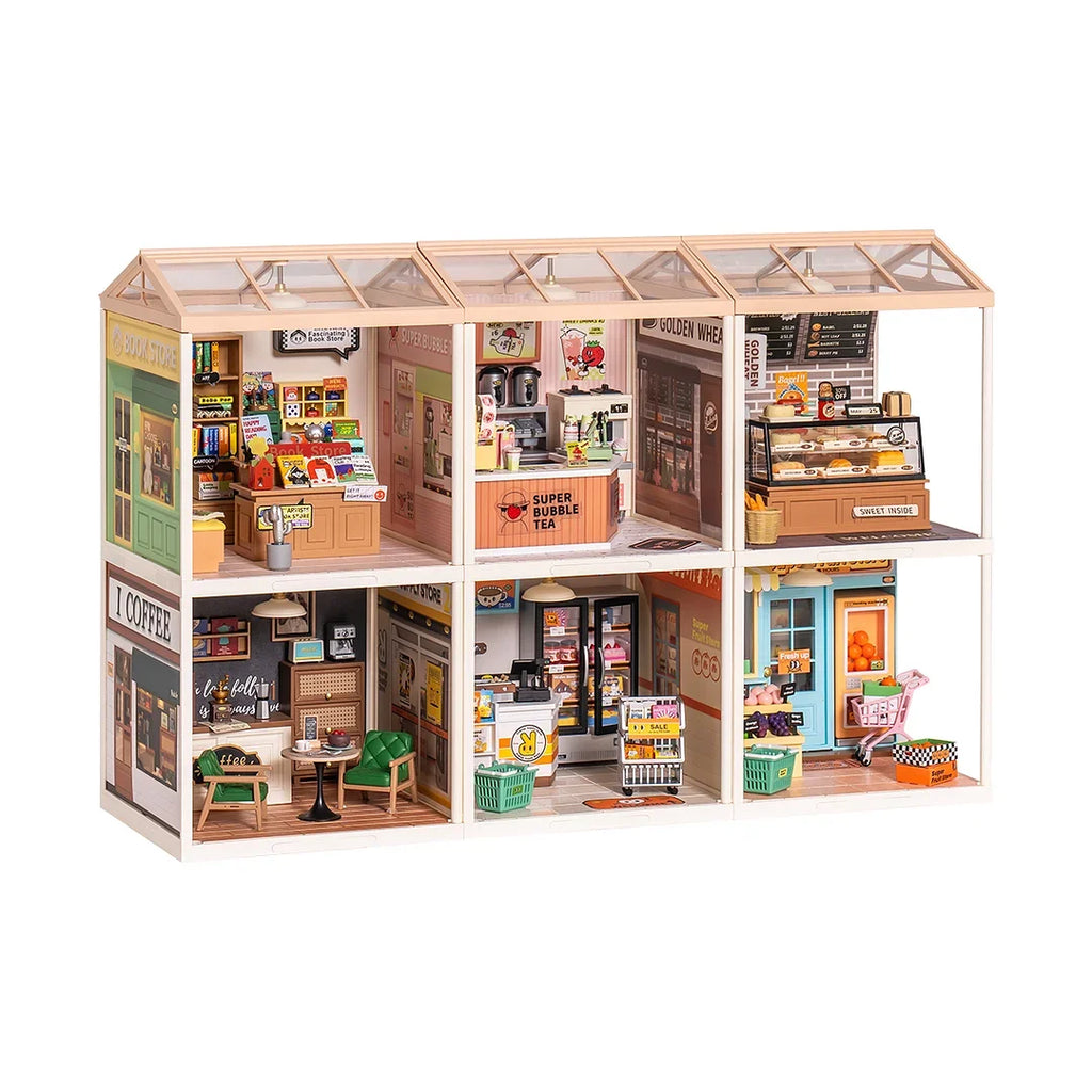 Robotime DIY Miniature Cafe & Energy Supply Store Building Set