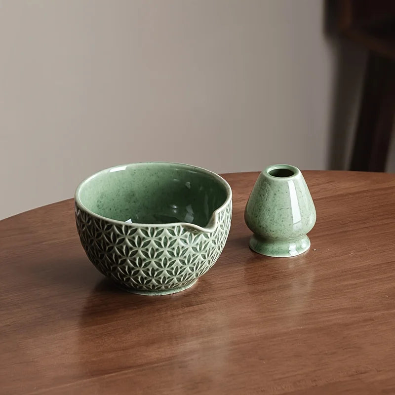 Authentic Japanese Matcha Tea Set - Bowl, Whisk & Accessories