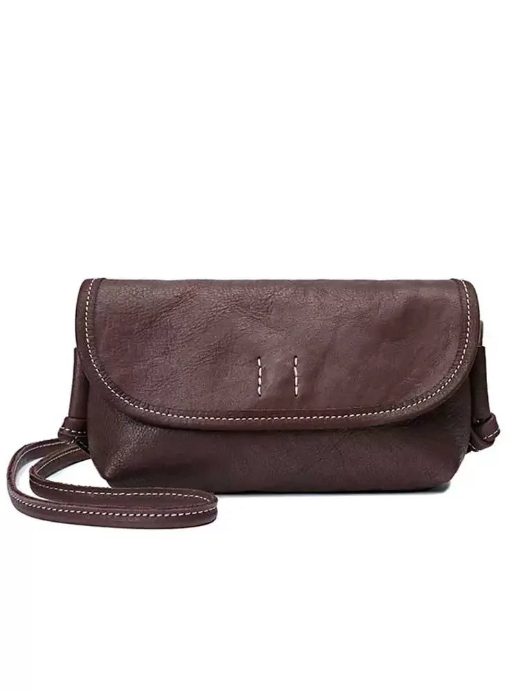 Artistic Mini Leather Shoulder Bag - Durable & Stylish Cell Phone Case
