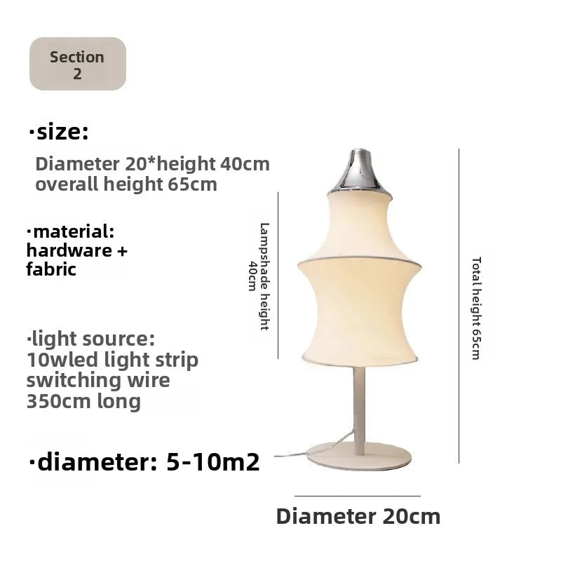 Elegant Modern Silk Art Floor Lamp - LED Lighting for Stylish Decor