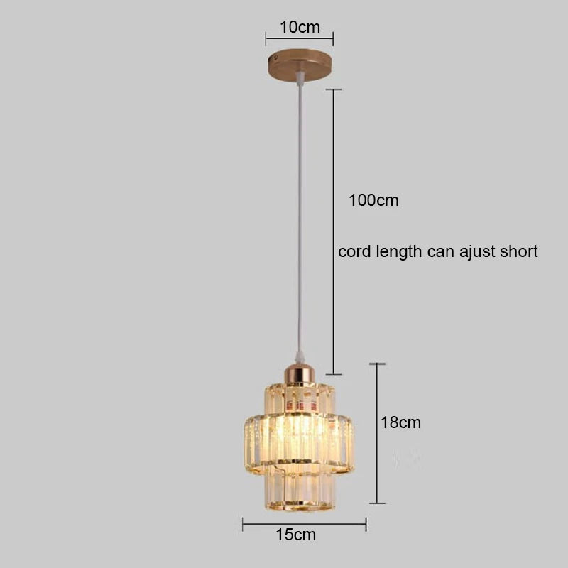 Luxury Crystal Chandelier - Modern LED Pendant Light for Dining Room