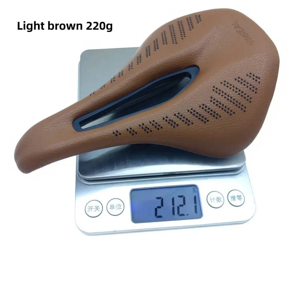 Comfortable Ultralight Bicycle Saddle - Breathable PU Retro Design