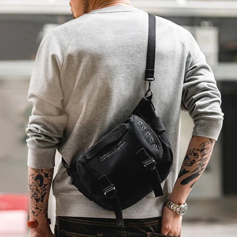 Vintage Canvas Crossbody Bag for Men - Stylish Messenger Essential