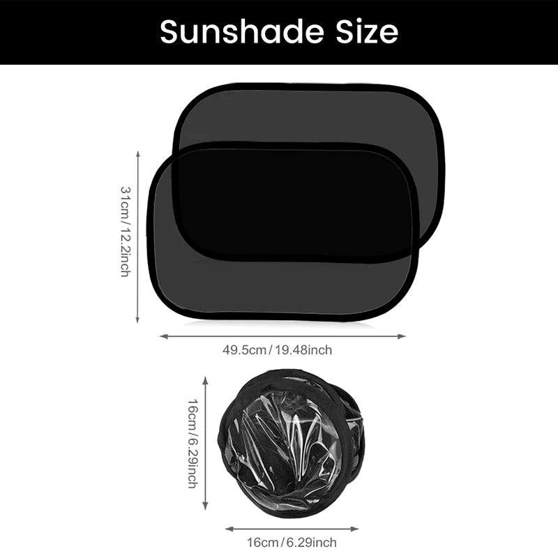 Cute Dinosaur Car Sun Shades for Kids - UV & Heat Protection, 2 Pack