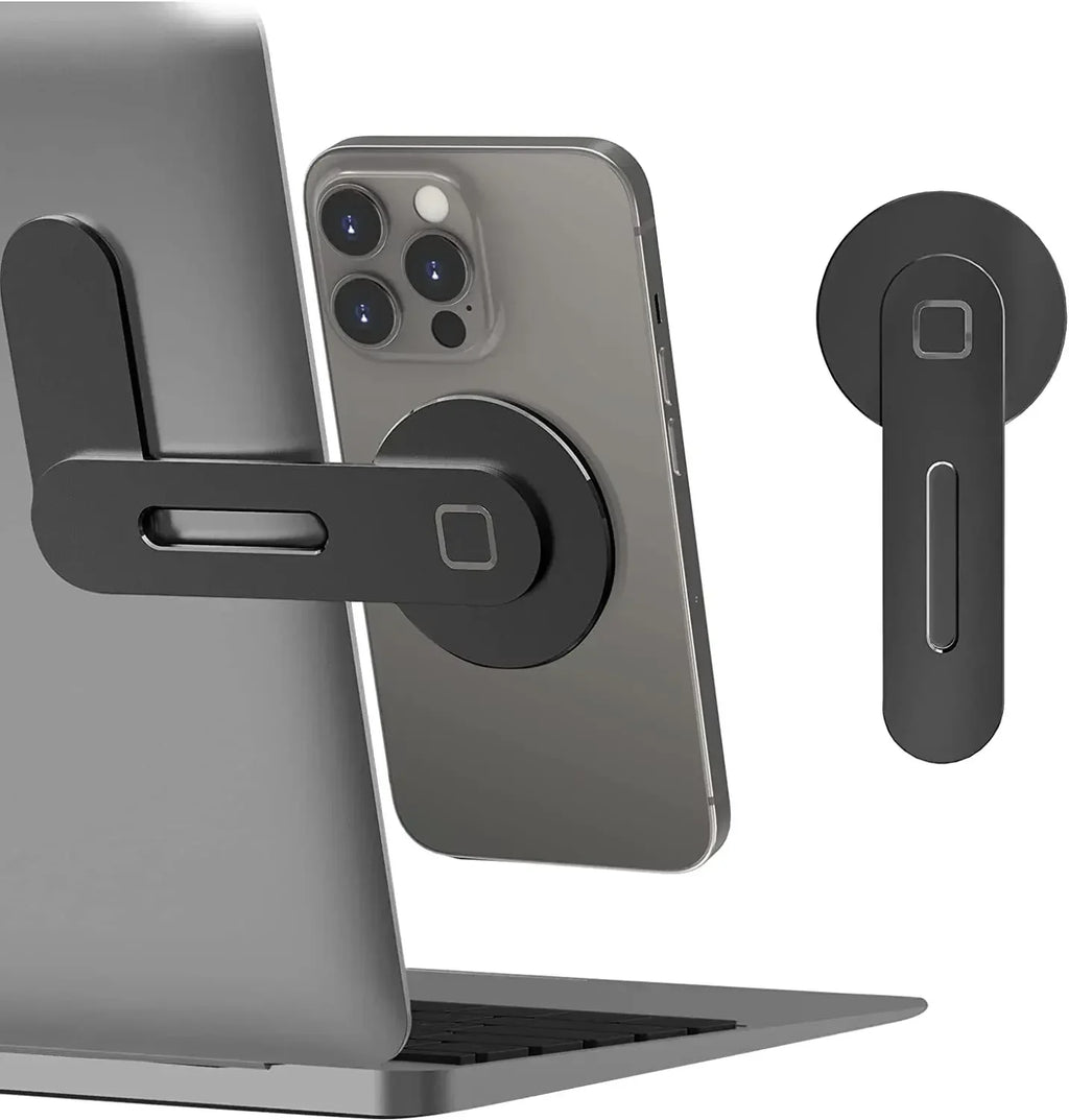 Universal Magnetic Phone Holder for Monitors – Slim & Foldable Design