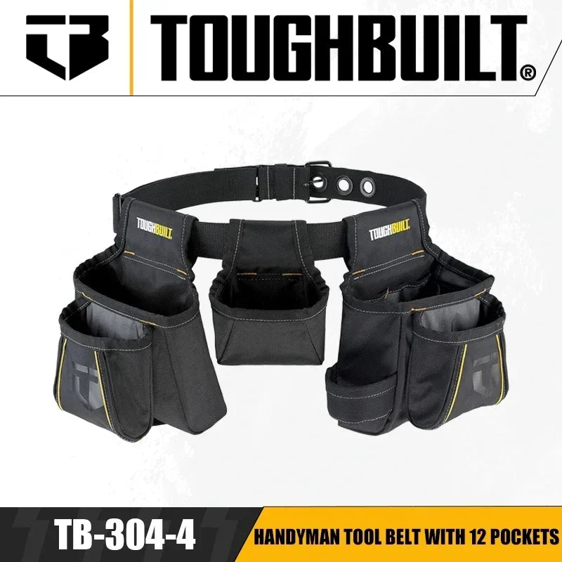TOUGHBUILT 12-Pocket Handyman Tool Belt - Adjustable & Durable