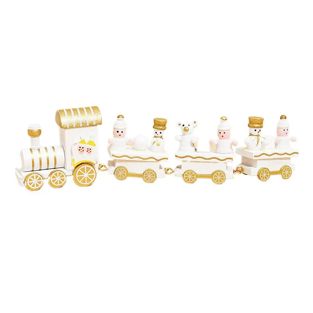 Wooden Christmas Train Decoration - Festive Home Ornament