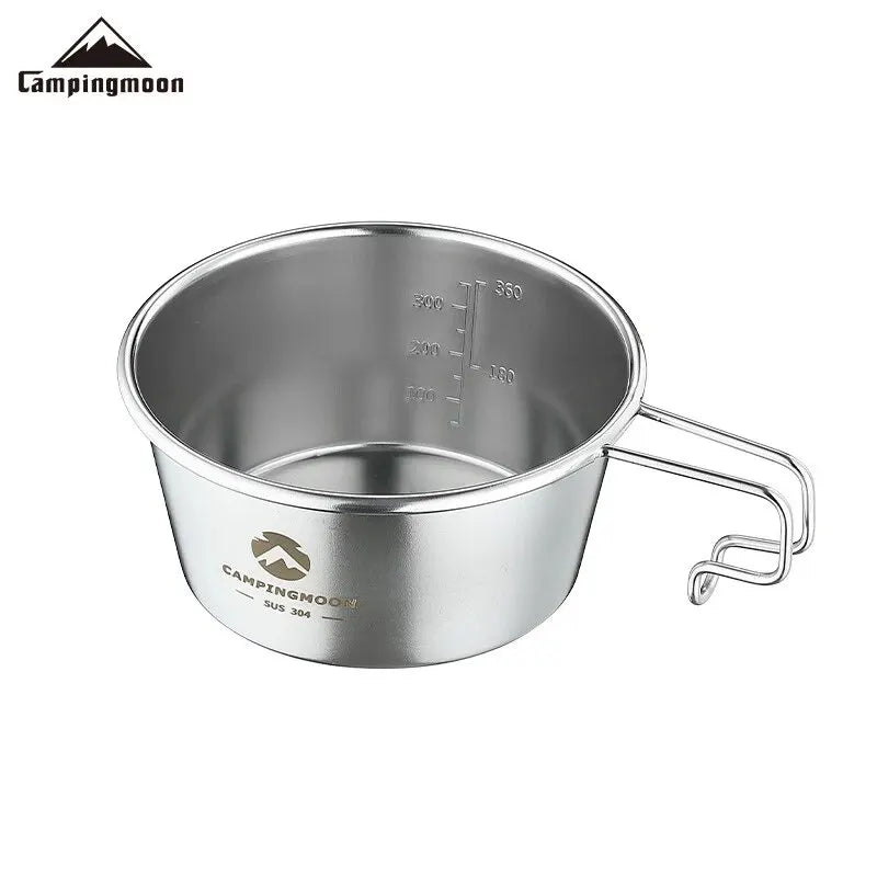 CAMPINGMOON S360 Stainless Steel Bowl - 450ml Heat-Resistant Outdoor Essential