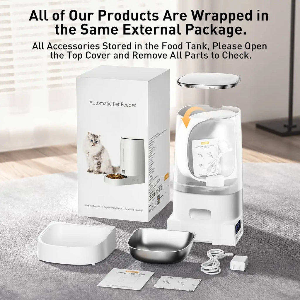 ROJECO 4L Smart Automatic Pet Feeder - Easy Portion Control