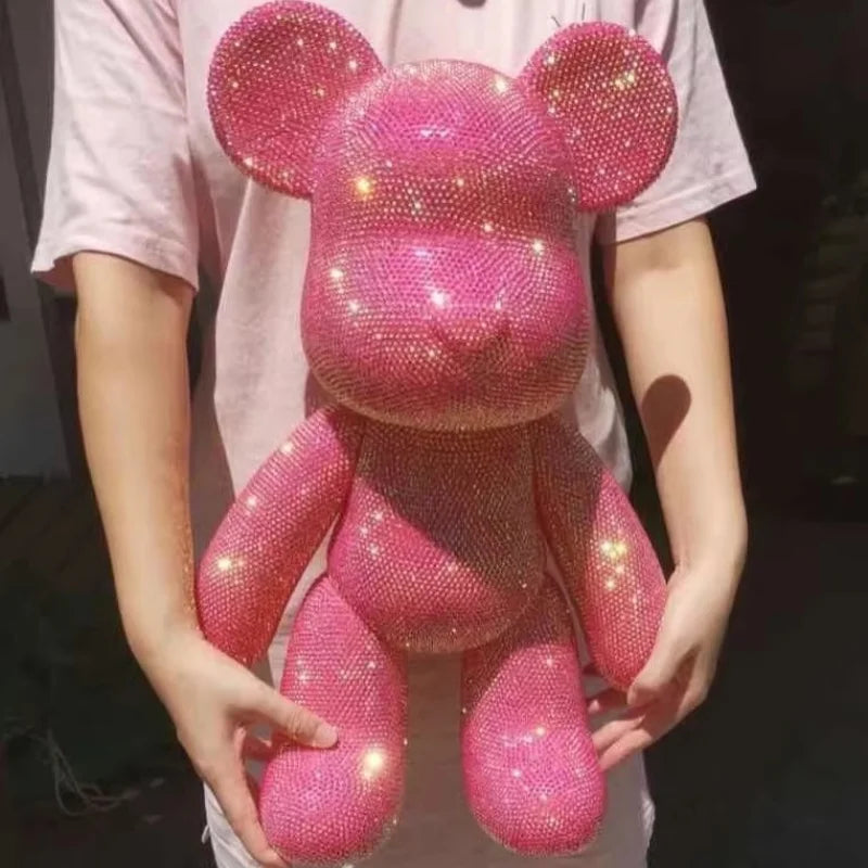 Glittering Rhinestone Bear Figurine - DIY Jewelry Decoration