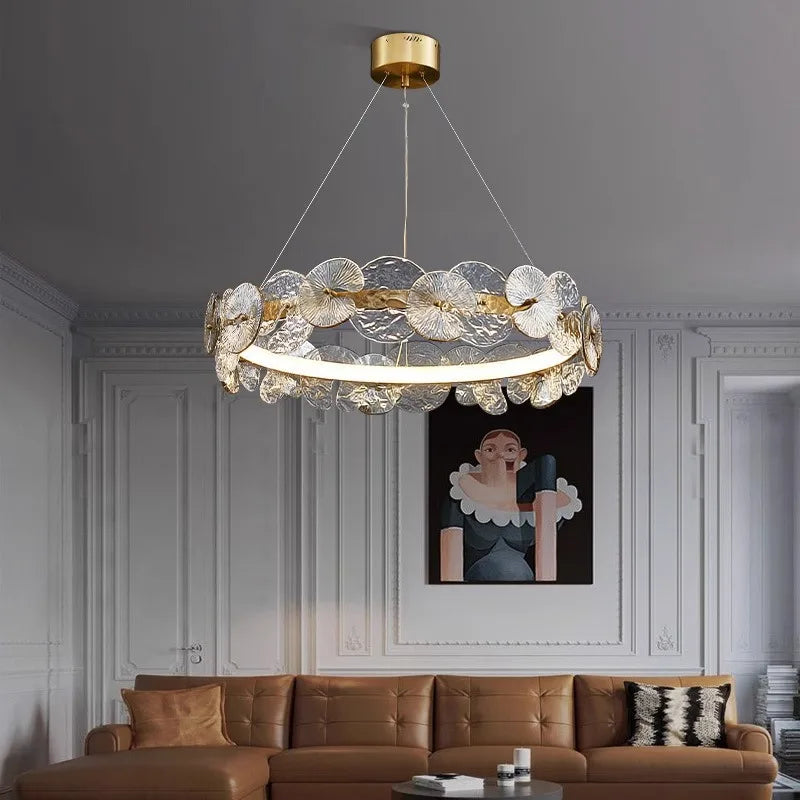Luxury Crystal Pendant Chandelier - Modern Ring Lamp for Any Room
