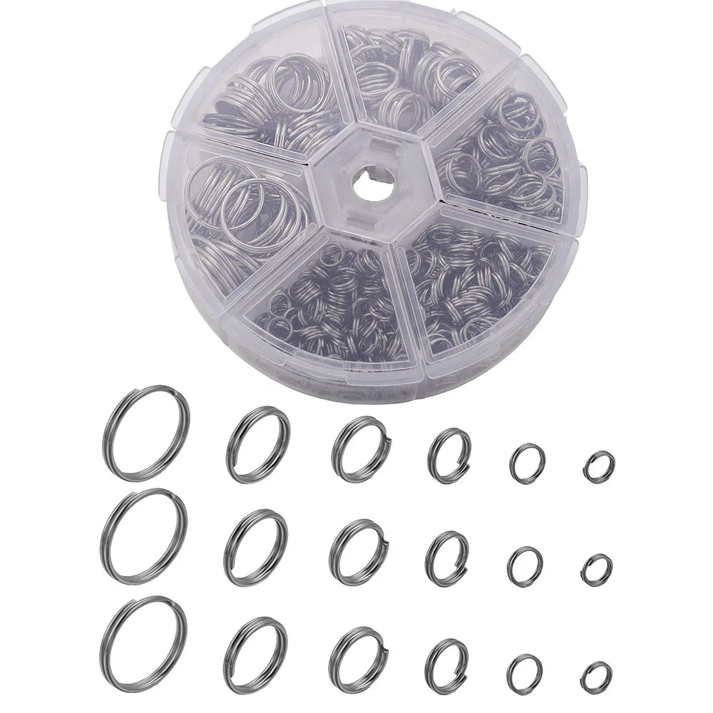 Stainless Steel Double Keychain Connector for DIY Jewelry Projects