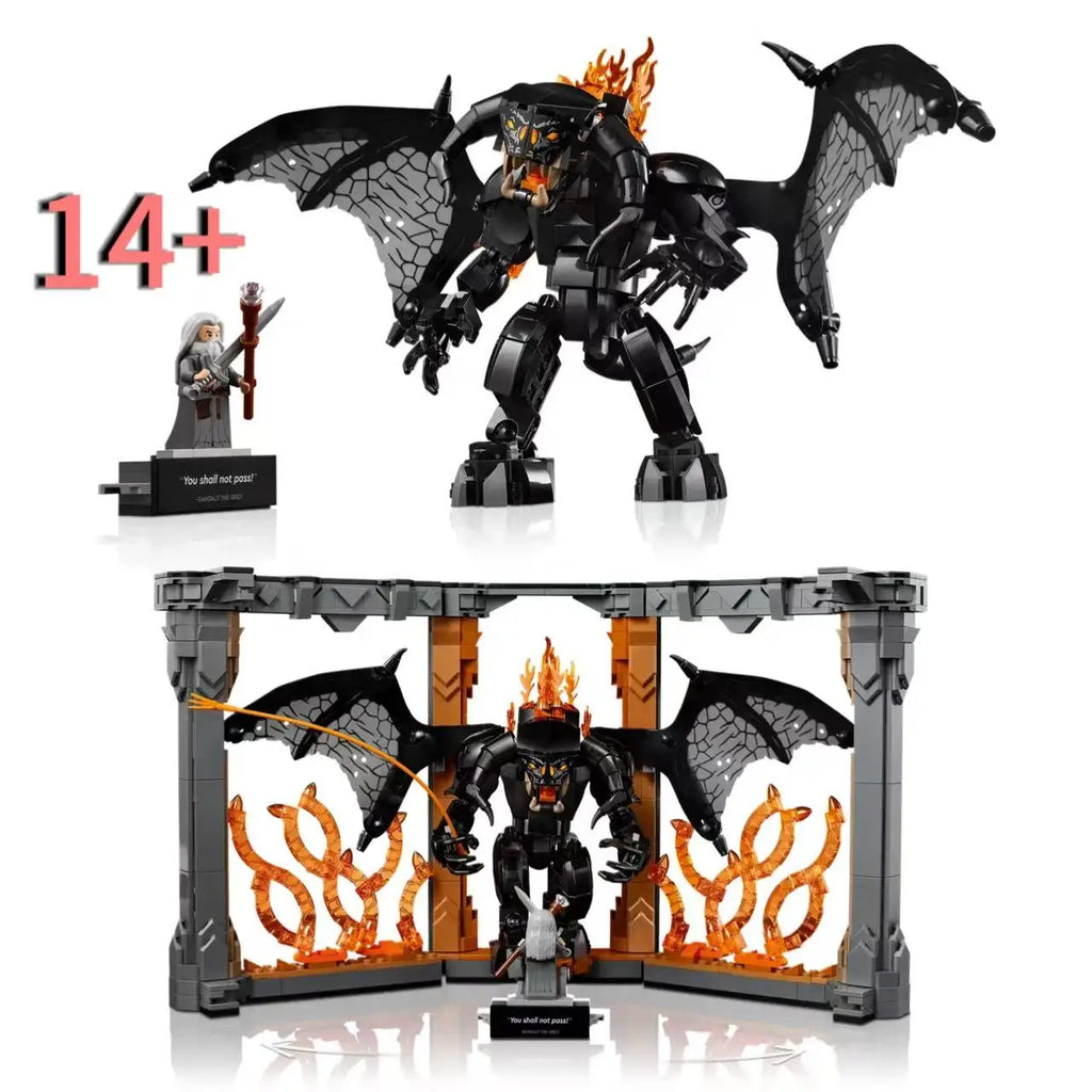 Enchanting Balrogs Book Nook Model - Creative Building Blocks