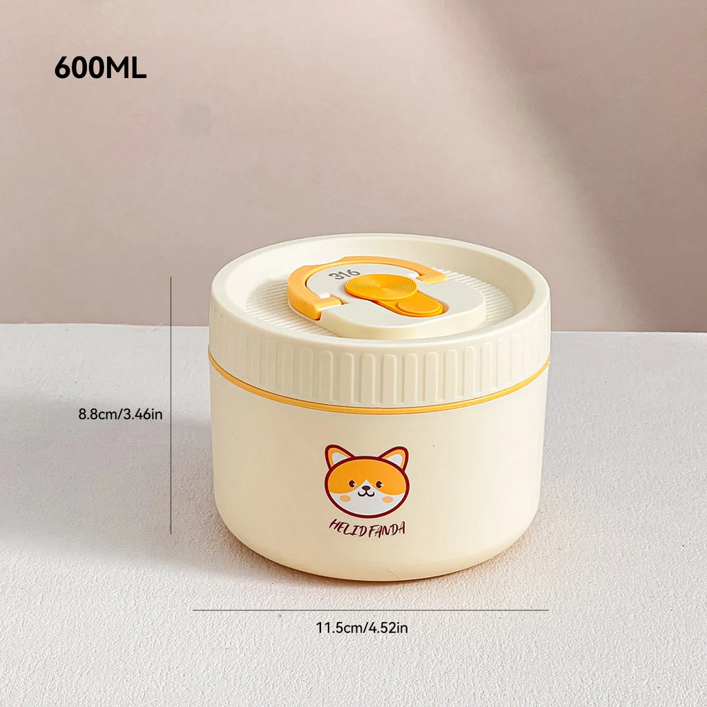 Cute Portable Thermal Stainless Steel Lunch Box for Kids