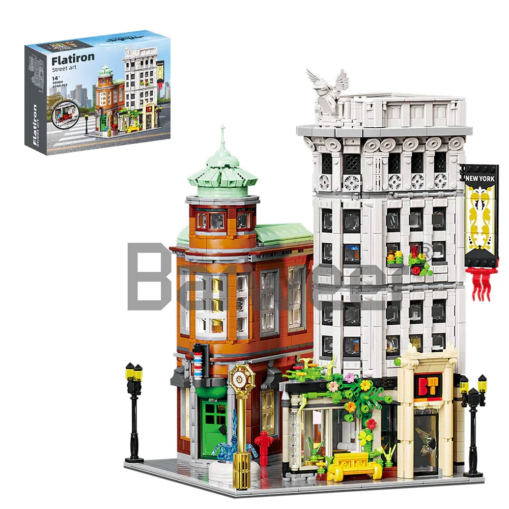 4500PCS Modular Flatiron Building Model - Urban Architecture Blocks Toy