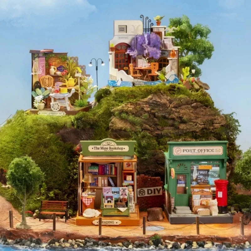 Robotime Rolife Miniature House Building Kits for Kids - 4 Designs