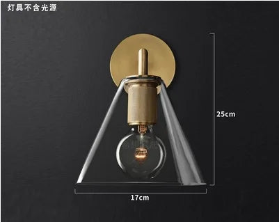 Modern Bronze LED Wall Lamp - Scandinavian Design for Bedroom & Living Room