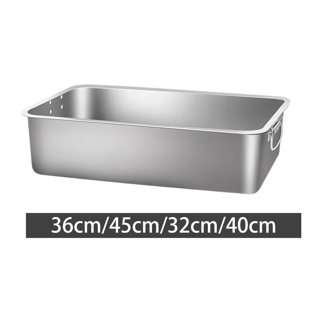 Stainless Steel High-Sided Cat Litter Box - Easy Clean & Portable