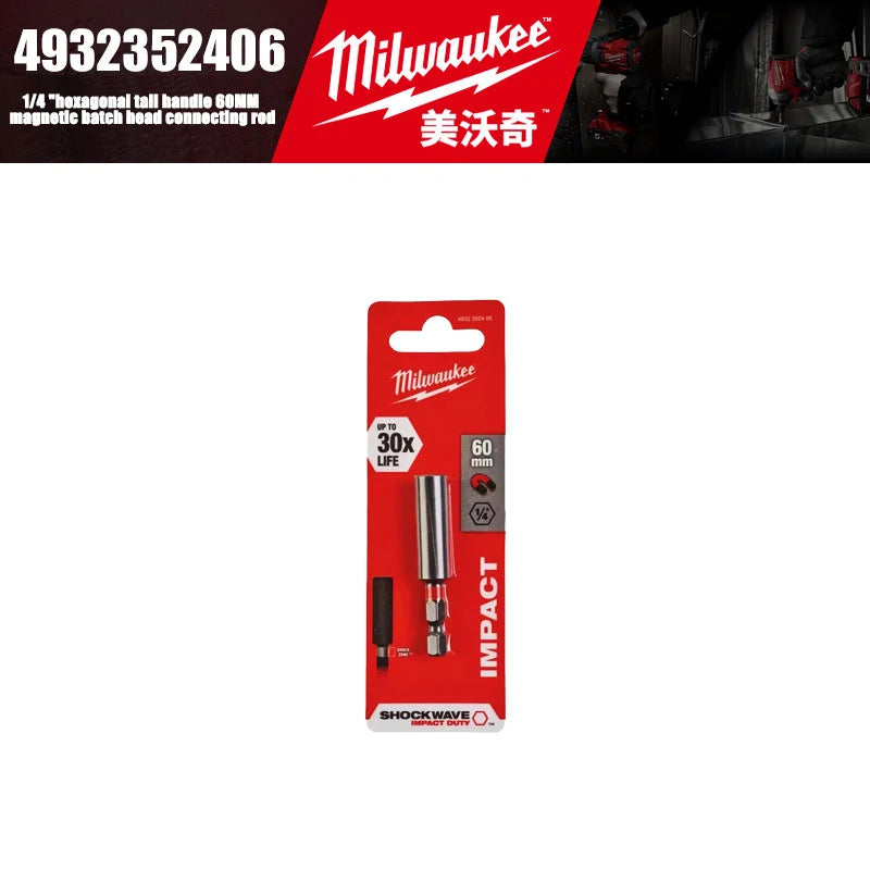 Milwaukee SHOCKWAVE Magnetic Bit Tip Holder - 6" Extension Rod