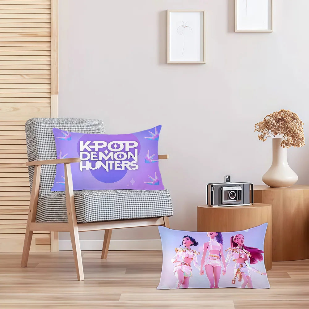 K-KPop D-Demon H-Hunters-ES Double-Sided Pillow Cover - Cozy Decorative Accent