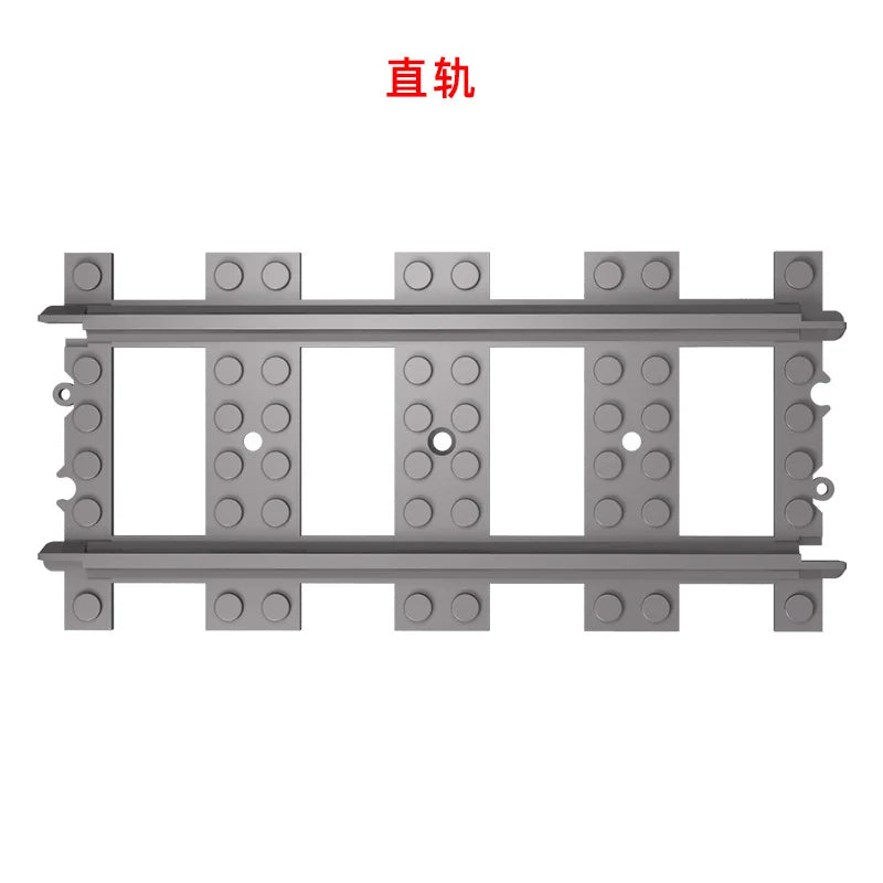 MOC City Train Tracks - Flexible Building Block Railway Set