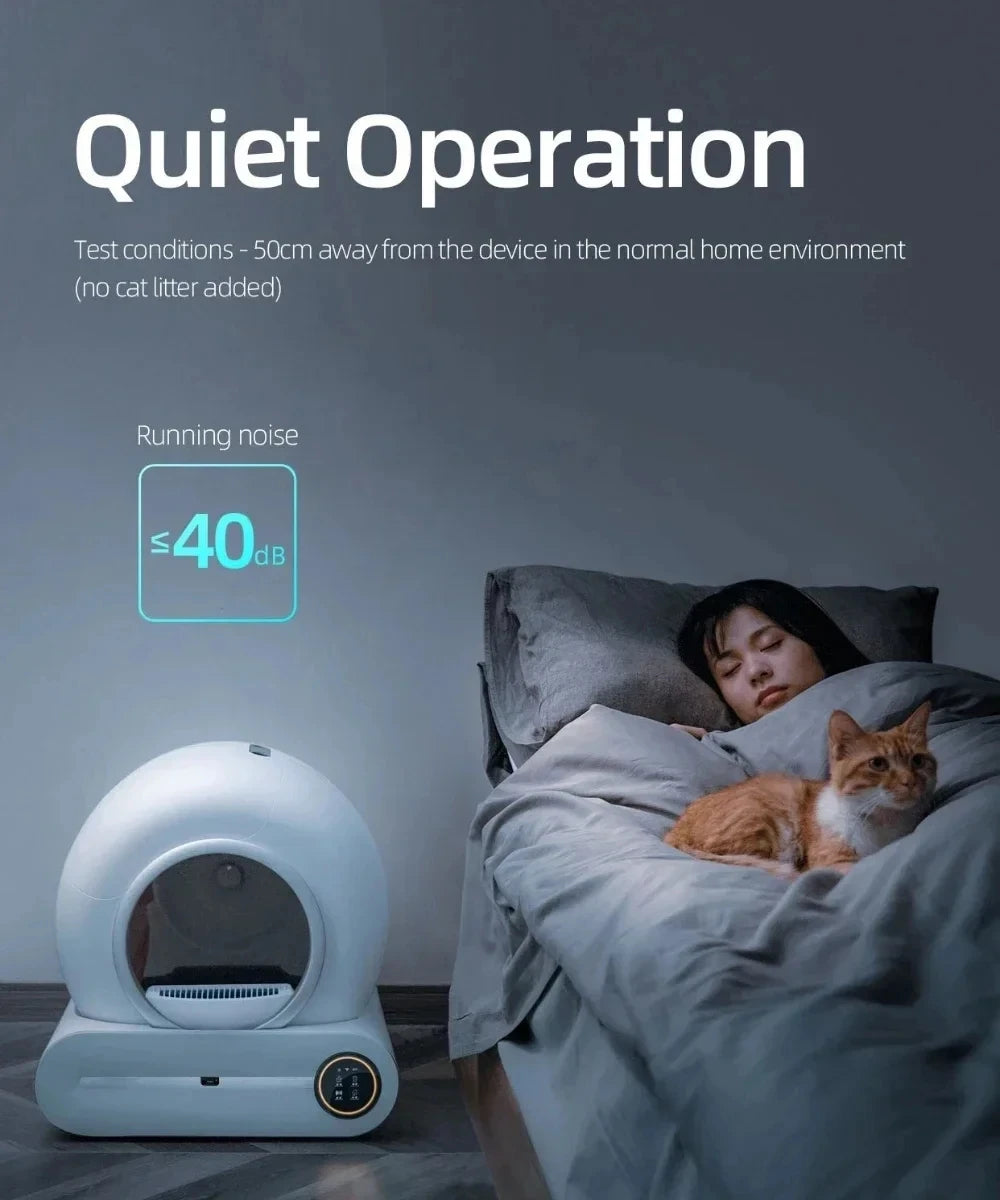 Tonepie 65L Self-Cleaning Cat Litter Box with Smart Design