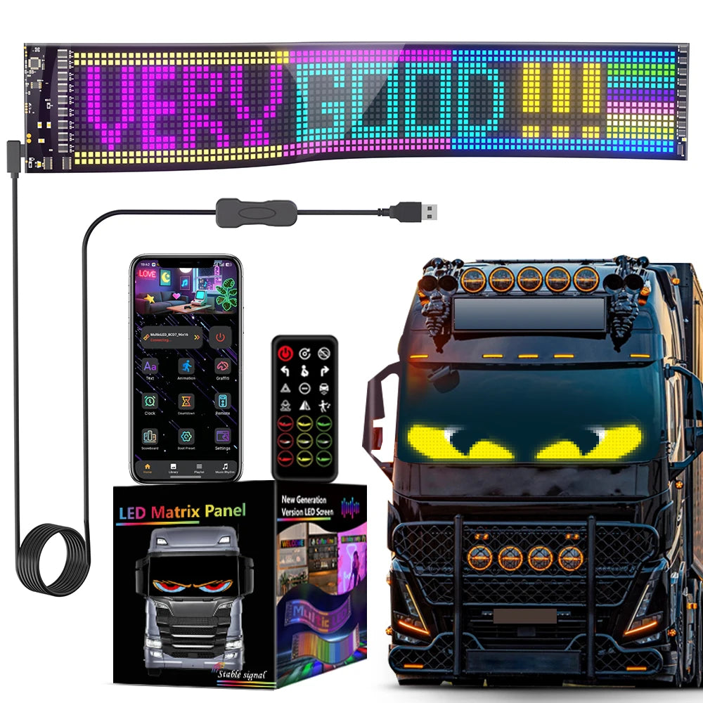 DIY Programmable LED Matrix Panel for Car & Truck Display
