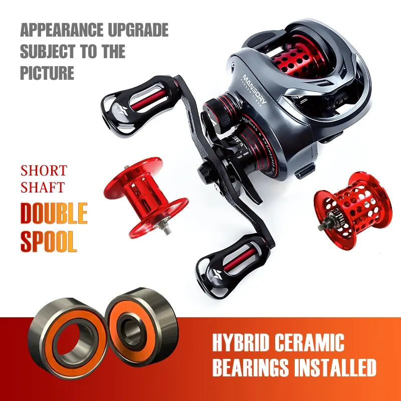 SeaSir Ultralight Baitcasting Fishing Reel - 146g Carbon, 7.3:1 Ratio