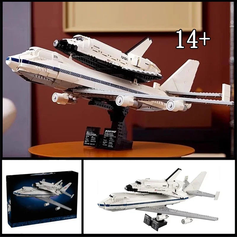 2417-Piece Space Plane Building Kit - Shuttle Carrier Aircraft Toy