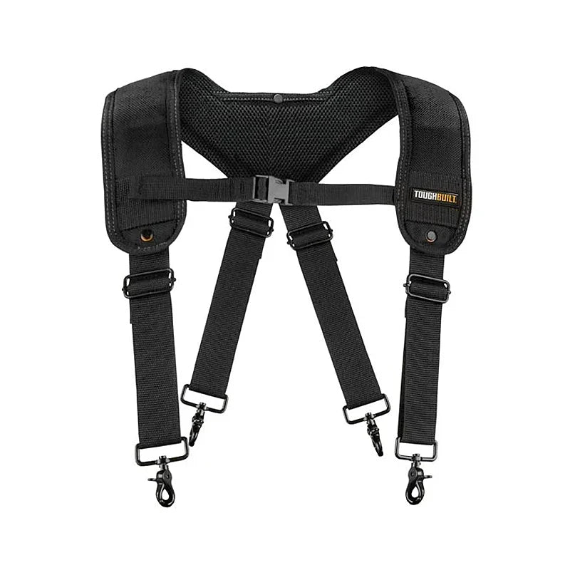 ToughBuilt Padded Suspenders for Heavy Tool Belts - Max Support & Comfort