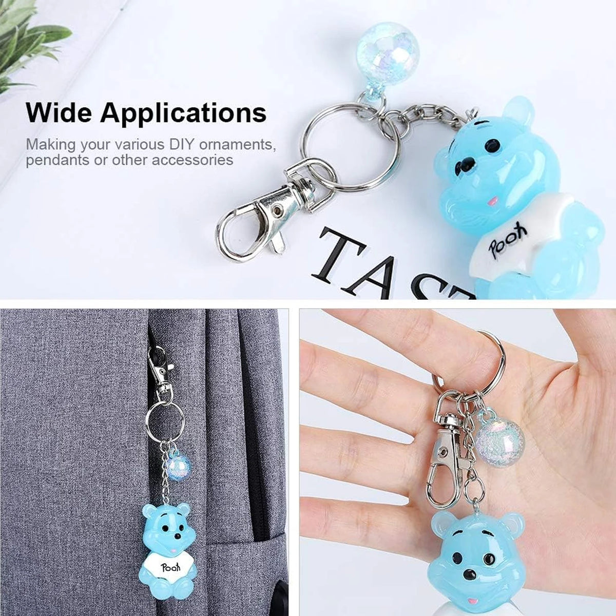 Zinc Alloy Keychains with Lobster Clasp for DIY Crafts & Bag Accessories
