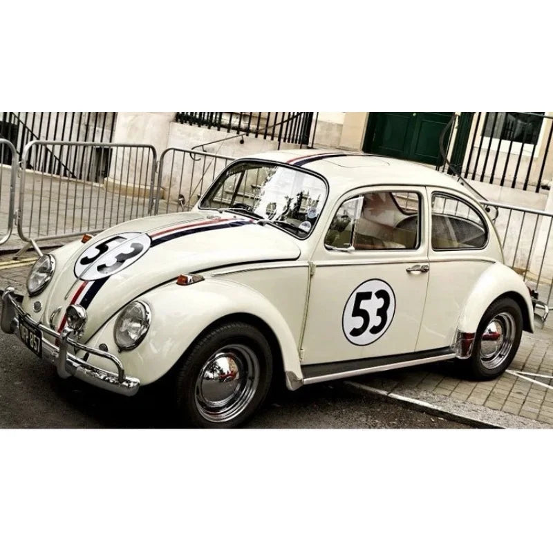 Vintage 1955 Volkswagen Beetle 1:18 Diecast Model with Sound & Light