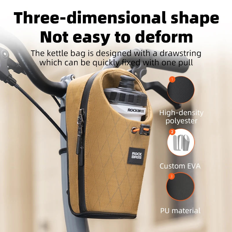 ROCKBROS Folding Bicycle Water Bottle Bag | Handlebar Kettle Holder