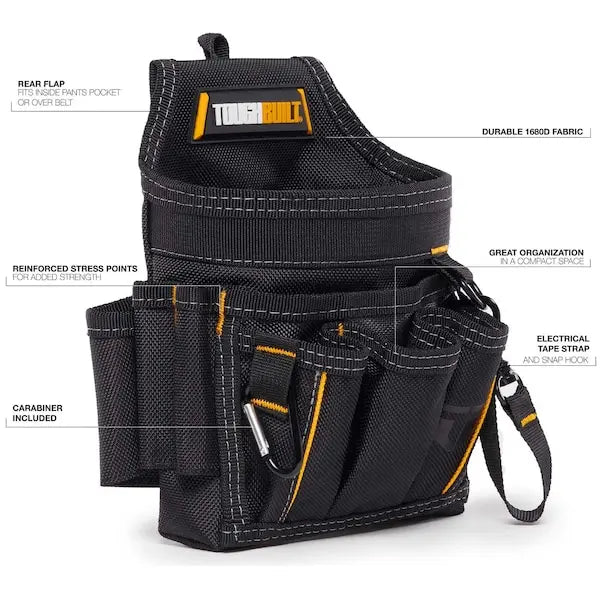 Toughbuilt Universal Electrician's Tool Belt - 14 Pocket Organizer