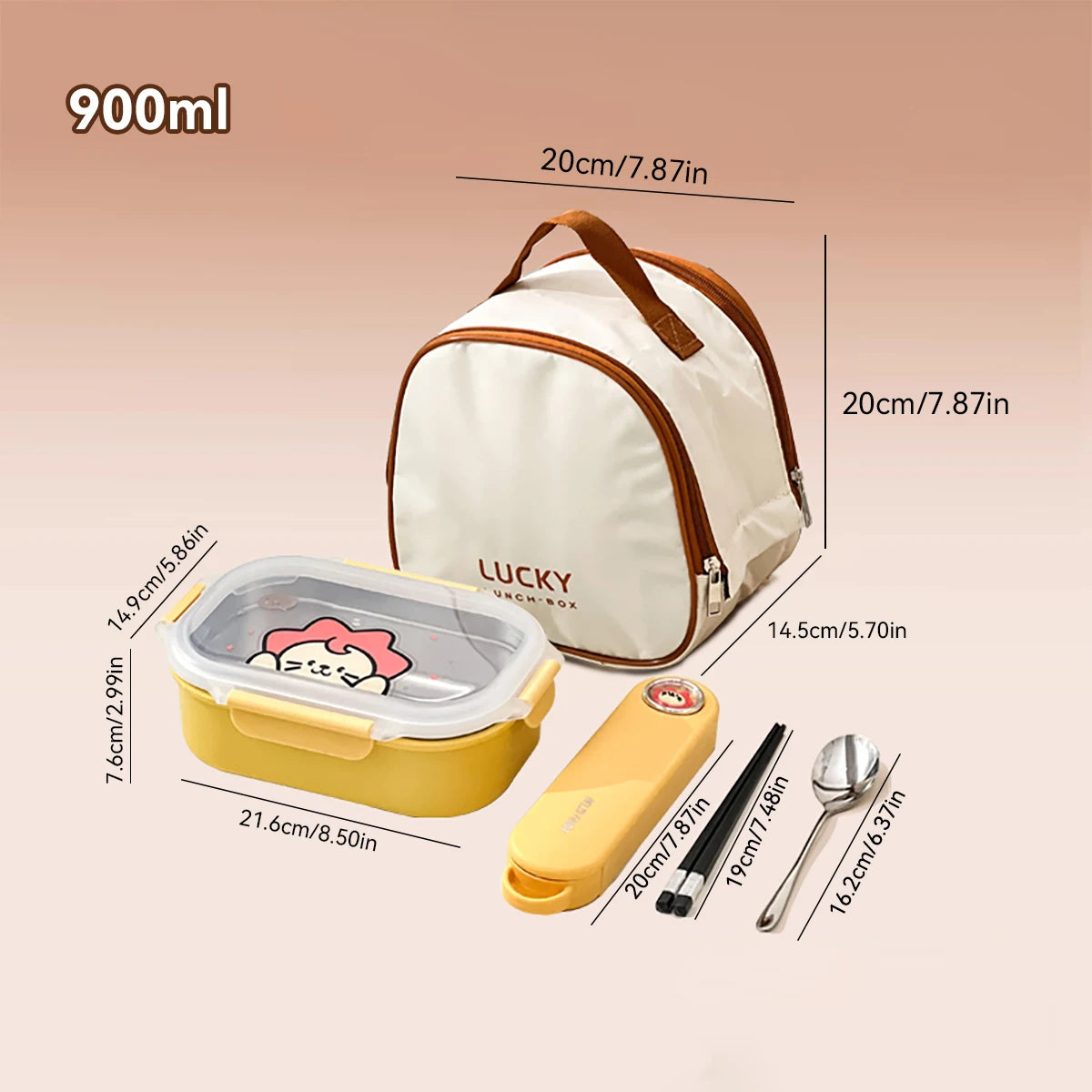 900ml Stainless Steel Leak-proof Lunch Box – Eco-Friendly & Microwave Safe