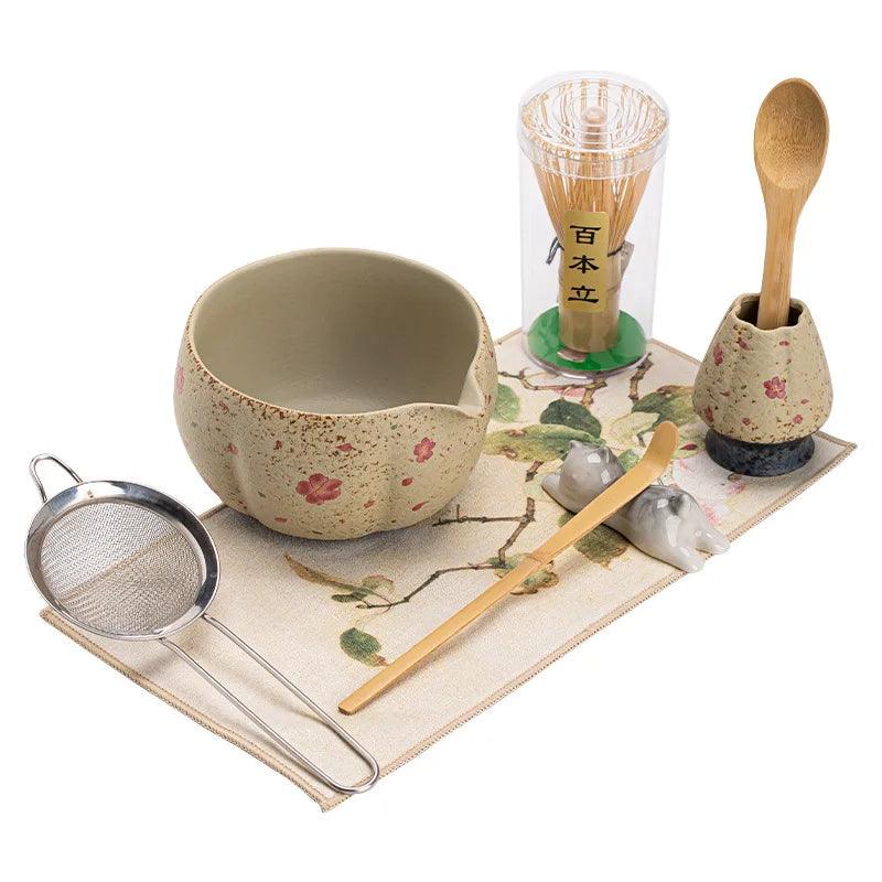 Japanese Matcha Making Set with Bamboo Whisk & Bowl - Artisanal Tea Tools