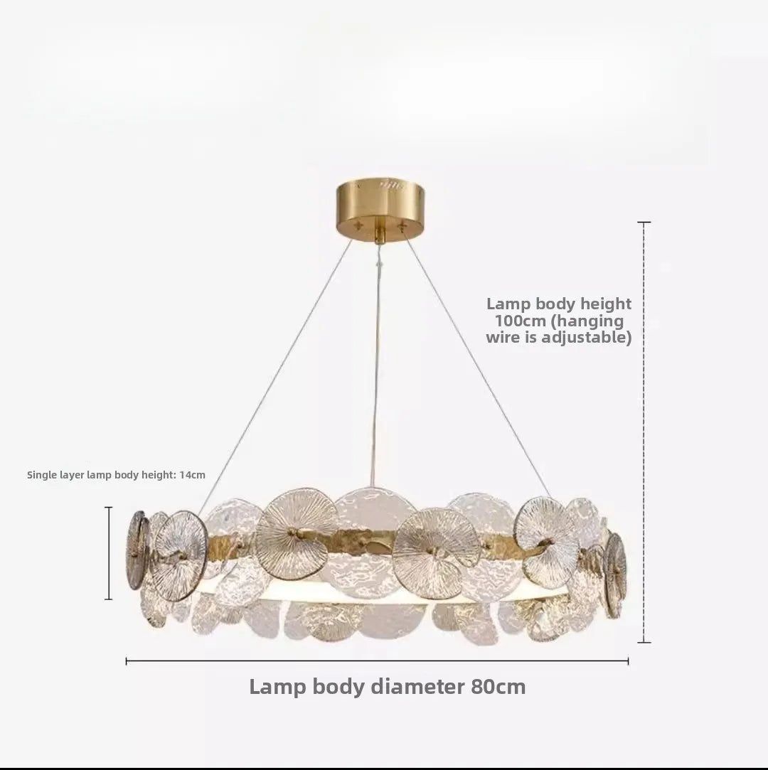 Luxury Crystal Pendant Chandelier - Modern Ring Lamp for Any Room