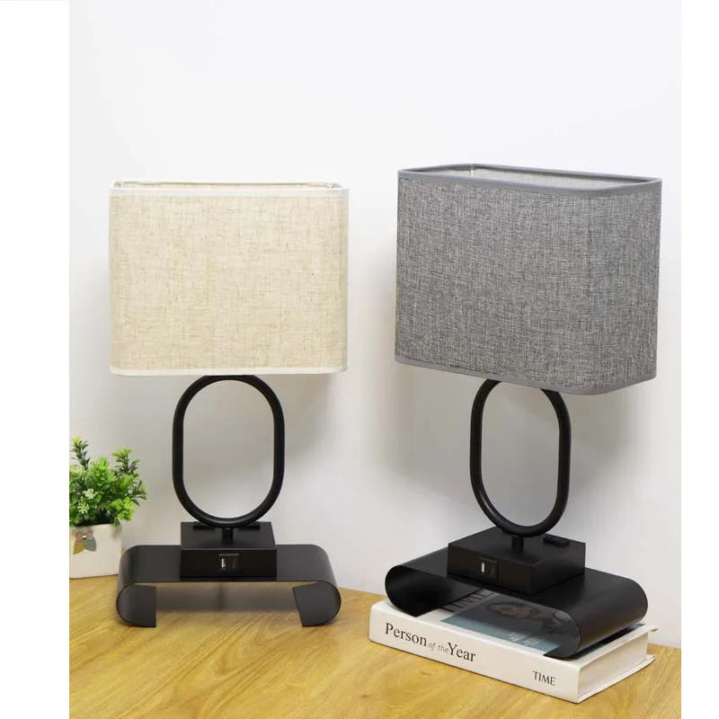 Modern Touch-Control Desk Lamp with Dual USB Charging Ports